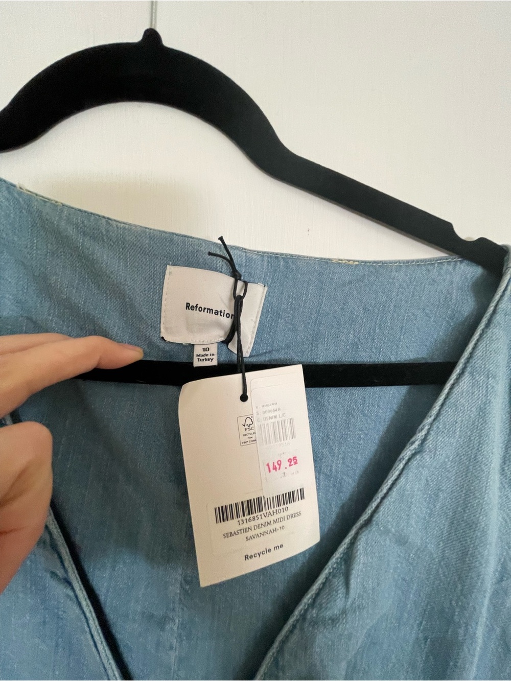 Reformation Sebastian Denim Midi Dress - Picture 6 of 11